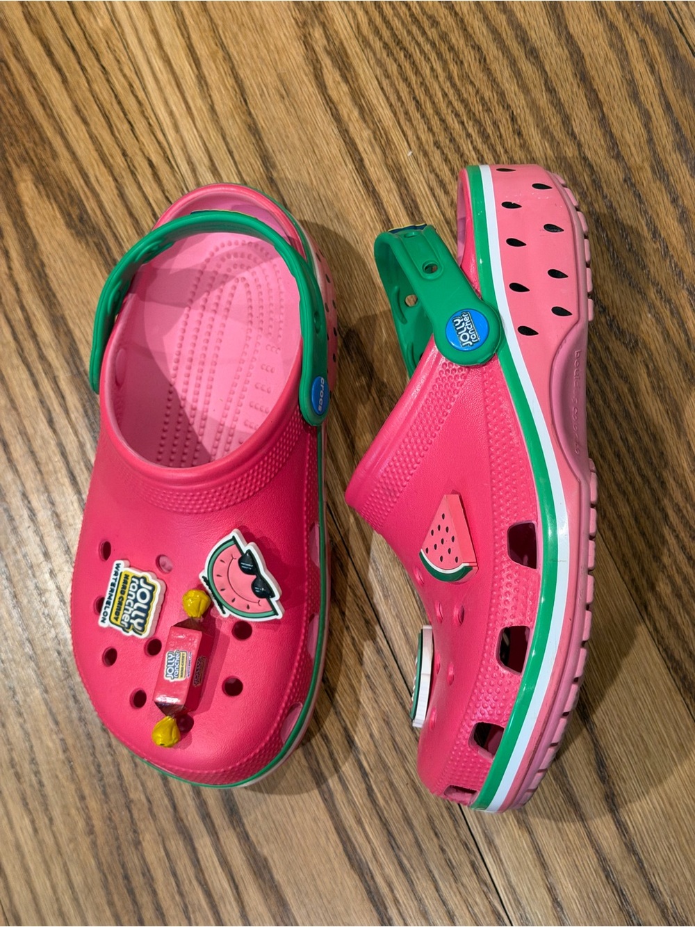 Limited Edition Crocs x Jolly Rancher classic crocs Watermelon Womens 7 EUC